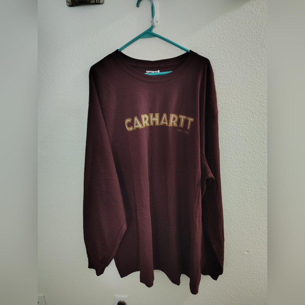 Carhartt Maroon Long Sleeve Shirt